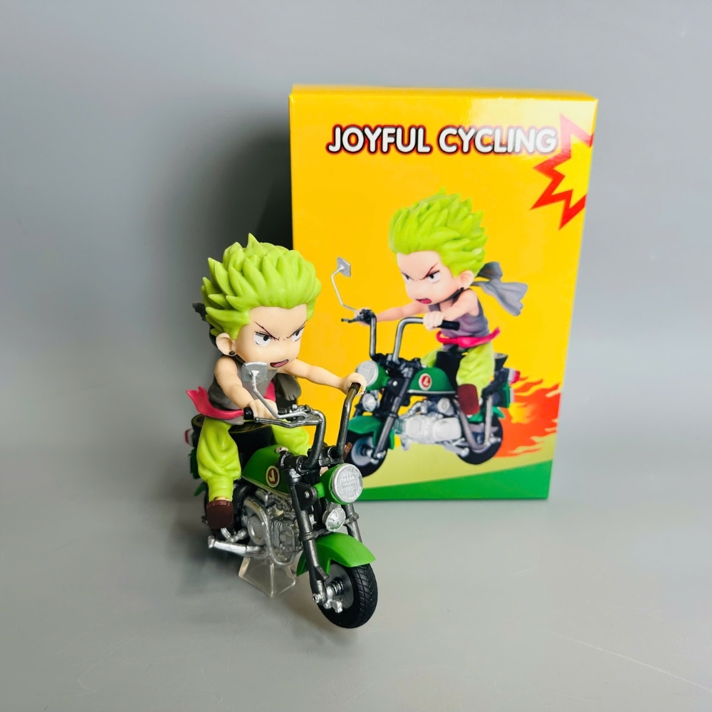 Mô Hình One piece Zoro lái xe máy cao 12cm nặng 300g , Figure Onepiece - Hộp Màu -  N1-K8-T3-S3