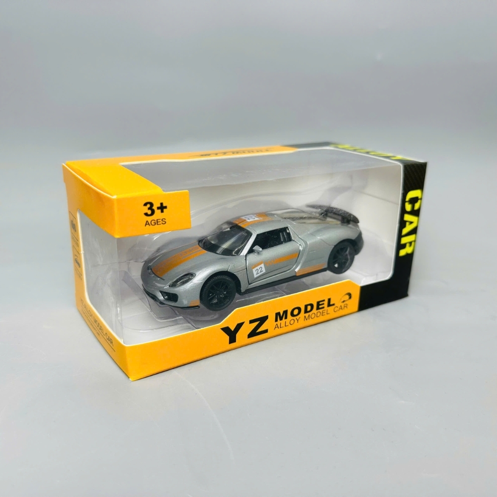 Mô Hình xe Ferrari xám vạch cam 1:36 Hợp kim có thể mở cửa - bánh sau chạy cót - Dài 12cm - rộng 5cm - cao 4cm nặng : 200gram - FULL BOX : box màu SKU : oto308 - N3-K9-T2-S1