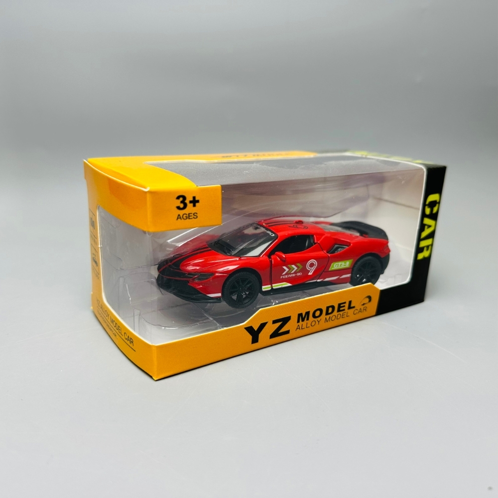 Mô Hình xe McLaren đỏ có họa tiết tỉ lệ 1:36 Hợp kim có thể mở cửa - bánh sau chạy cót - Dài 12cm - rộng 5.5cm - cao 3cm nặng : 200gram - FULL BOX : box màu SKU : oto178