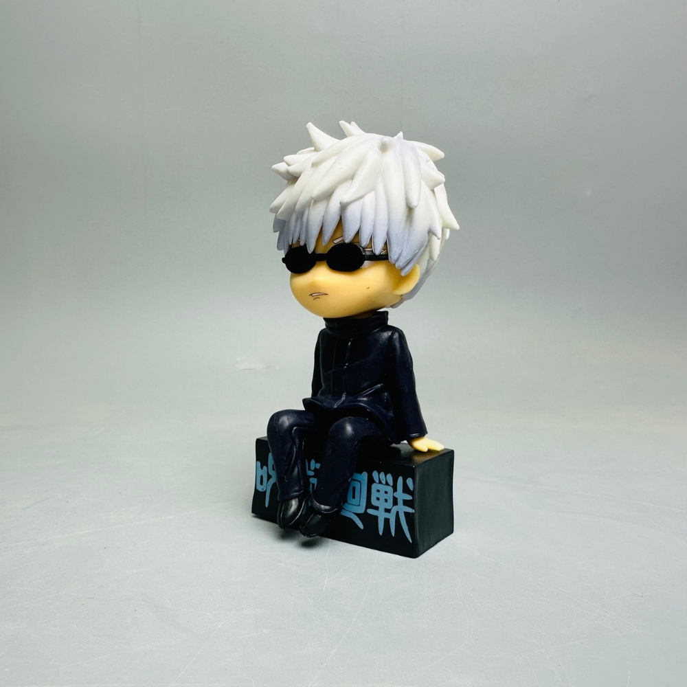 Mô Hình Gojo Satoru Tóc trắng Đeo kính - Cao 11cm - nặng 100Gram - Box màu   : bọc túi OPP - Figure anime Jujutsu Kaisen - N1-K39-T3-S2