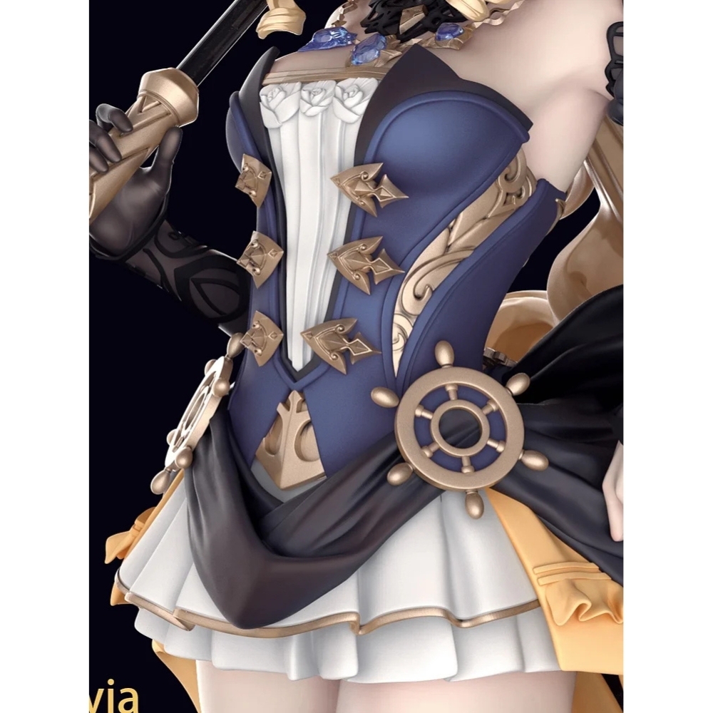 Mô Hình Genshin Impact Navia Dáng đứng cầm ô siêu đẹp - Cao 34cm - nặng 2000gram - Figure Genshin Impact - Có Hộp màu