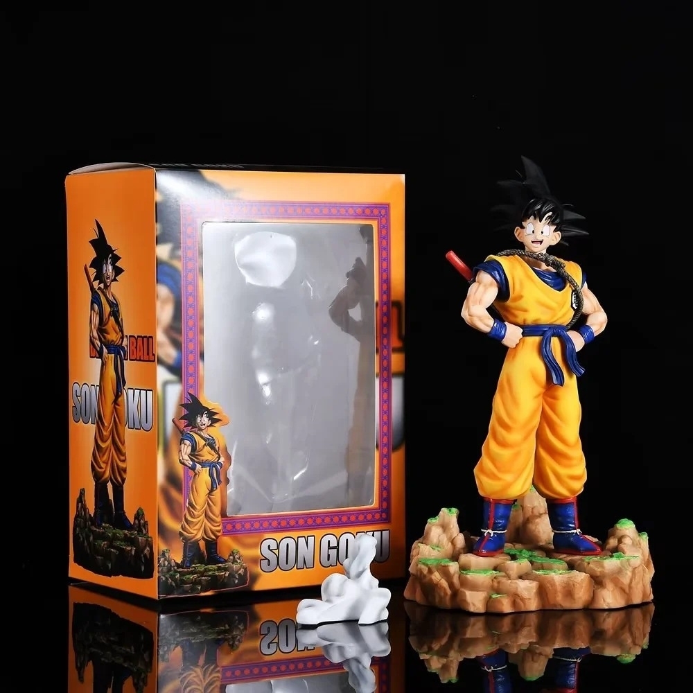 Mô hình DragonBall Songoku dáng đứng , hàng cao cấp - Cao 33cm - nặng 1kg - phụ kiện :  1 gậy đeo lưng - Dragon Ball - Full Box - N1-K25-T5-S2,3