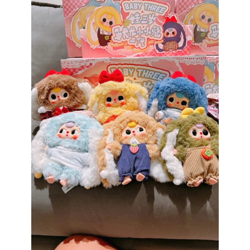 Hàng Chính Hãng - Blinbox babythree MACARON V2 blind box set 6 ngẫu nhiên - cao ~ 15cm - Nặng 500gram - Túi Mù - Hộp Màu