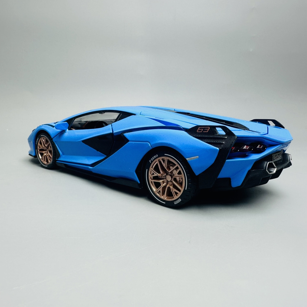 Mô Hình Xe lamborgini xanh dương 1:24 Hợp kim - Có tiếng - đèn pha sáng - Dài 21cm - rộng 9cm - cao 5cm - nặng ~ 800gram - FULL BOX : box màu SKU : oto228 - N3-K7-T3-S4