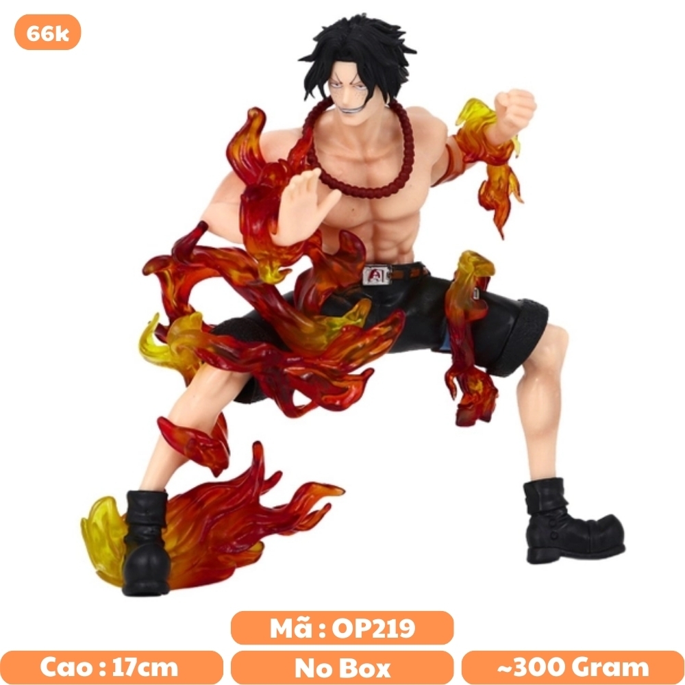 Mô Hình One Piece ACE hỏa quyền chiến đấu - Cao 17cm - ngang 17cm - nặng 270gram - Figure OnePiece - No Box -
