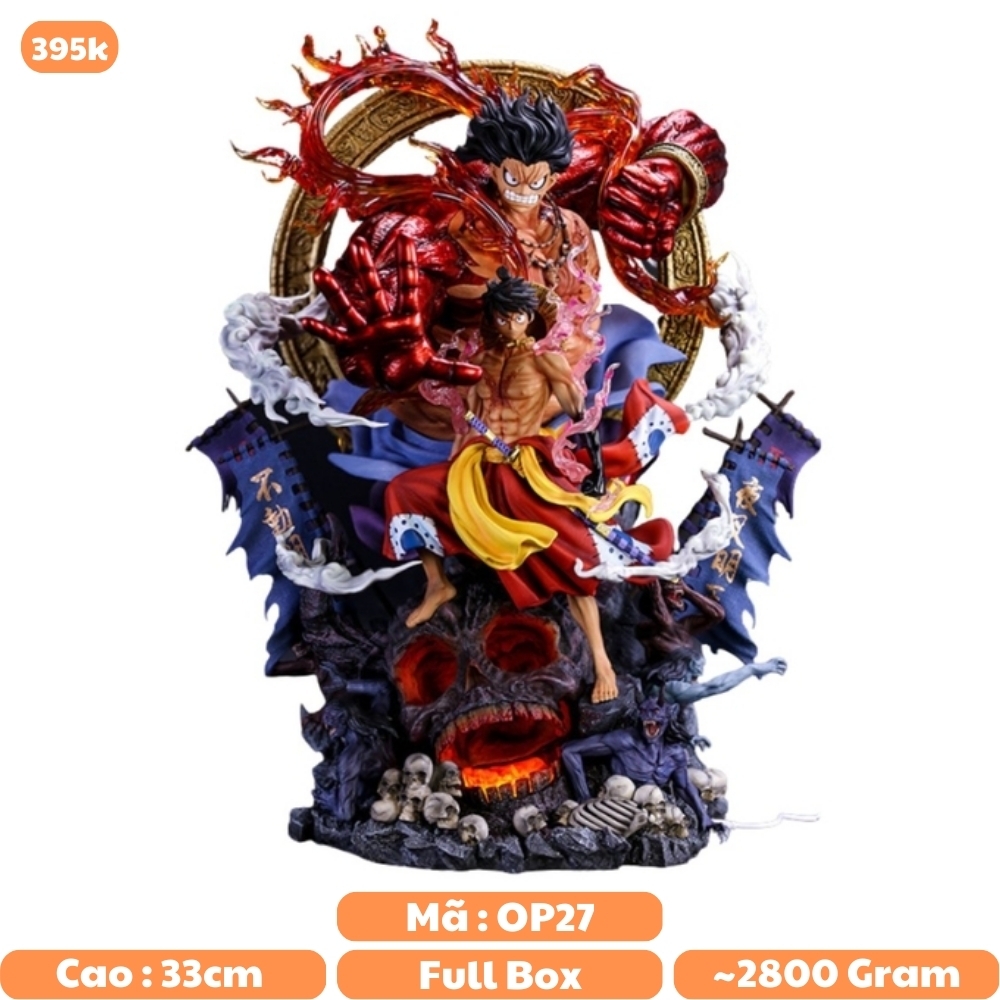 Hàng Loại 1 - Mô Hình OnePiece Luffy gear 4 king fado siêu đẹp cao 33cm - Figure OnePiece - Full box - Hộp màu đẹp - K13-T4-S2,S3