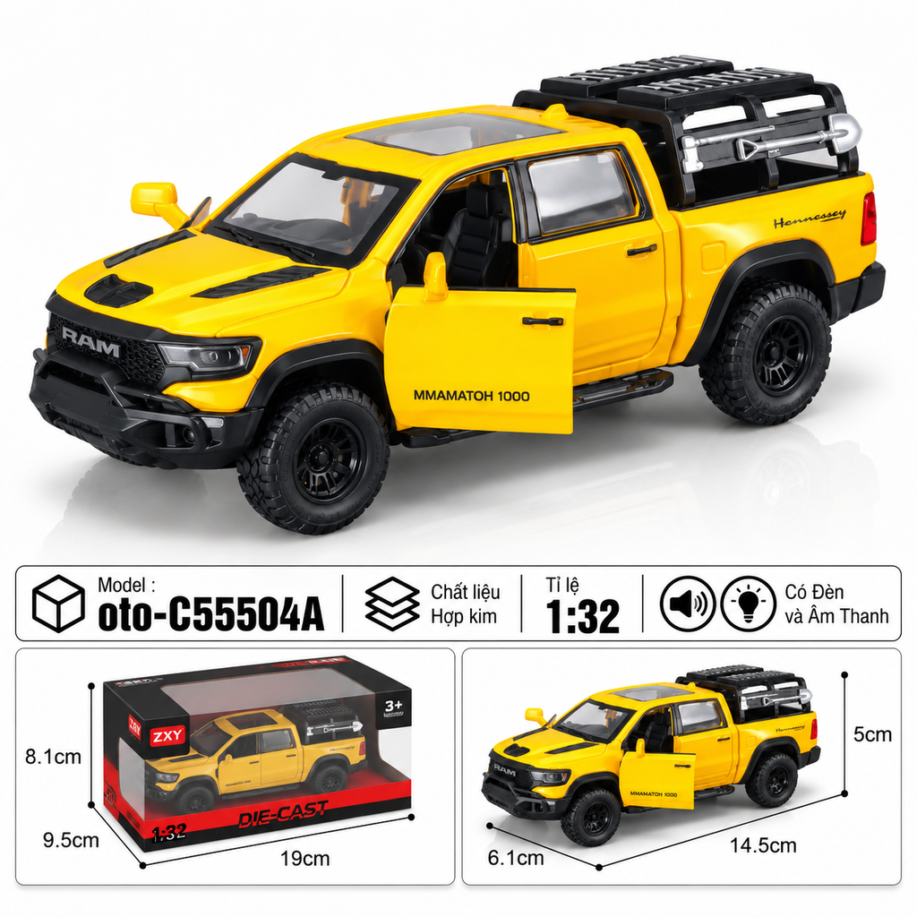 Xe thể thao nhiều màu sắc chất liệu hợp kim , Có Đèn và Âm Thanh , tỉ lệ 1:32 : SKU : oto-C55504A ( Vat : 103-01-60 )