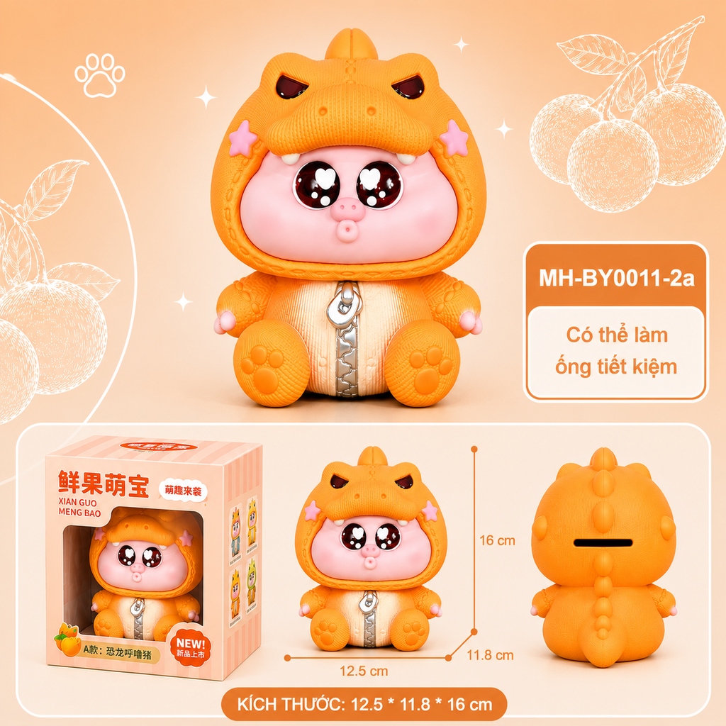 Mô Hình Các Con Vật Cosplay Khủng Long size nhỡ KT 12.5*11.8*16 cm - SKU : MH-BY0011-2 - ( VAT : MH003 )