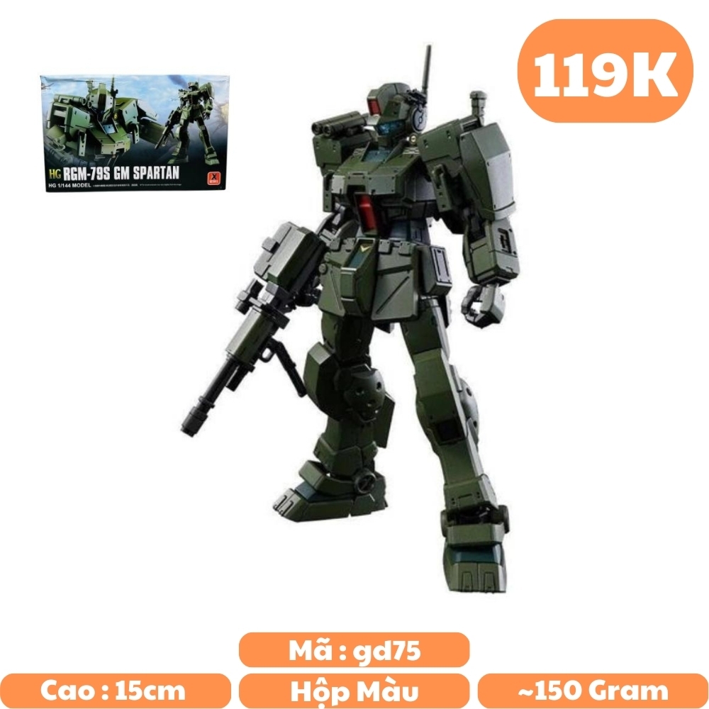 Mô hình Gundam XFS HG 1/144 RGM-79S GM Spartan Model Kit Cao 17cm - nặng 150gram - Figure Gundam - Có hộp màu SKU : XF-79S N1-K14-T5-S2