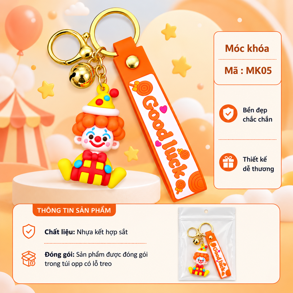 Móc khóa chú hề - SKU  : mk05 - (VAT: MK001-5)