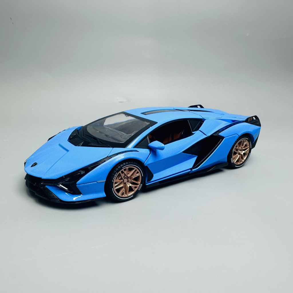 Mô Hình Xe lamborgini xanh dương 1:24 Hợp kim - Có tiếng - đèn pha sáng - Dài 21cm - rộng 9cm - cao 5cm - nặng ~ 800gram - FULL BOX : box màu SKU : oto228 - N3-K7-T3-S4