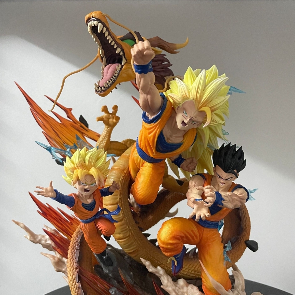 Mô hình DragonBall SonGoku Gohan Goten trạng thái chiến đấu - Cao 28cm -nặng 1500gram - Dragon Ball - Full Box N1-K37-T3-S8