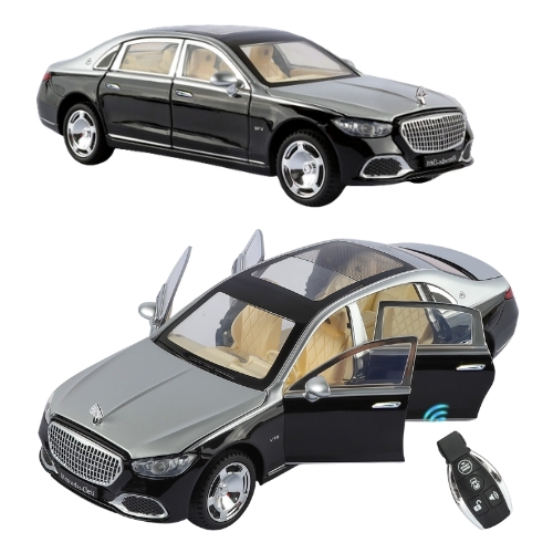 Mô Hình Xe Oto Maybach S680 tỉ lệ 1:24 , Hợp kim , có âm thanh , có đèn , có điều khiển mở cửa - Dài 20cm - rộng 8cm - cao 7.4cm - FULL BOX : box - SKU: YC001 - (VAT: 003-01-230)
