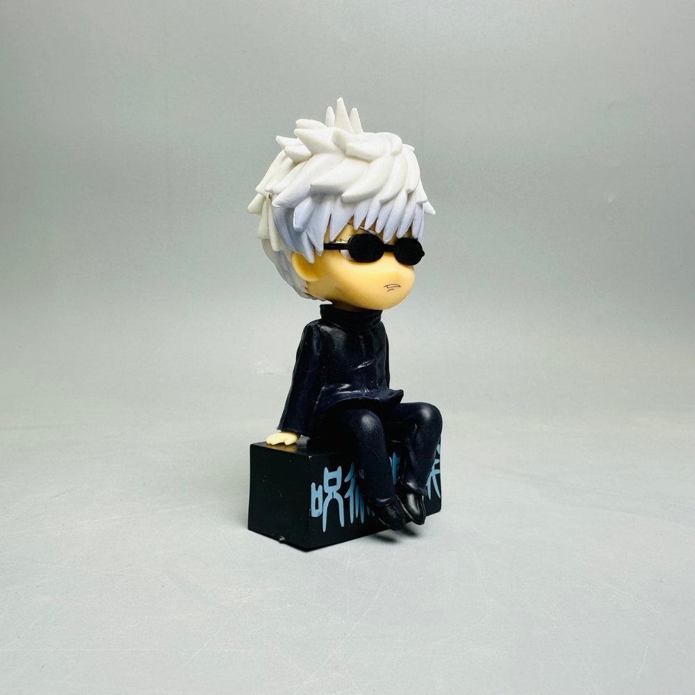 Mô Hình Gojo Satoru Tóc trắng Đeo kính - Cao 11cm - nặng 100Gram - Box màu : bọc túi OPP - Figure anime Jujutsu Kaisen