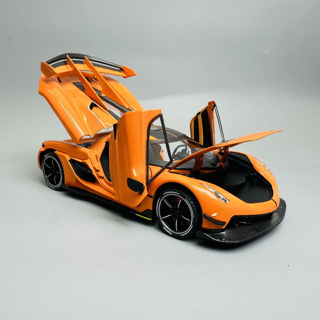 Mô Hình xe koenigsegg cam tỉ lệ 1:24 Hợp kim có thể mở cửa - bánh sau chạy cót - Dài 21cm - rộng 10cm - cao 5cm - nặng : 800gram - FULL BOX : box màu SKU : oto280 n3-k7-t4-s1