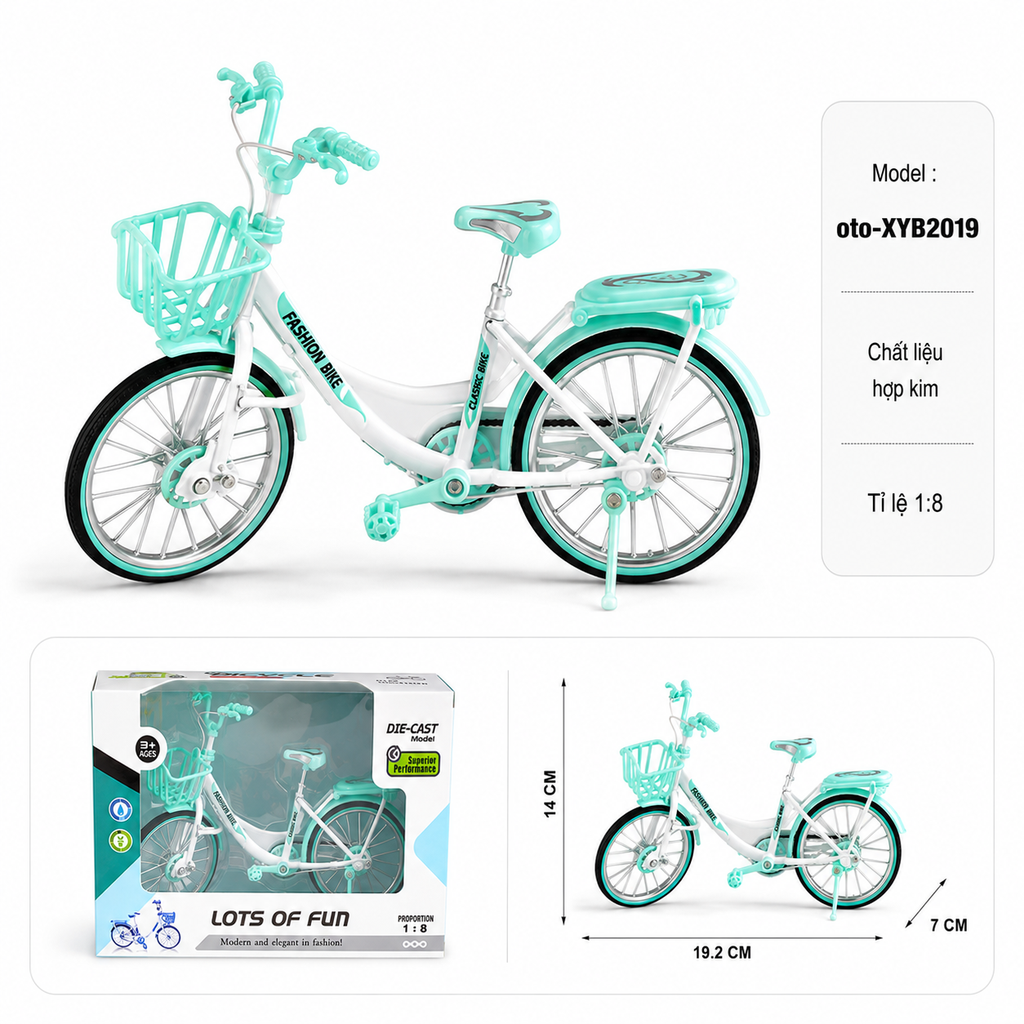 Xe đạp trẻ con hợp kim tỉ lệ 1:8 - SKU : oto-XYB2019-1 ( VAT :103-04-60 )