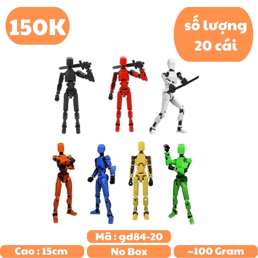 Bán 20 cái - Giá 7.5k 1 cái - Mô Hình Lắp Ghép Dummy 3D + nhiều vũ khí đi kèm  - Chiều Cao : 15cm Nặng : 100gram - No Box N1-T2