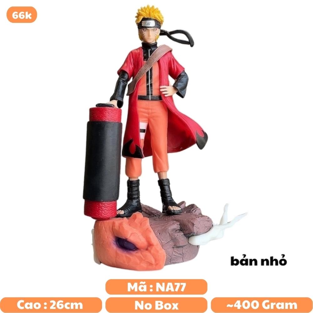 Mô Hình Naruto dáng đứng siêu ngầu có base bản nhỏ cao - 26cm - Nặng - 400gram - Figure Naruto - No Box - K3-T1-S7