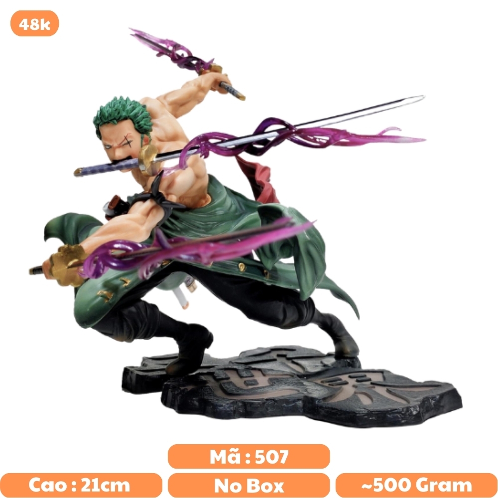 Mô hình đồ chơi - Zoro 3000 thế giới có 2 đầu 3 vòng hắc kiếm -  One Piece - No Box - B - 15