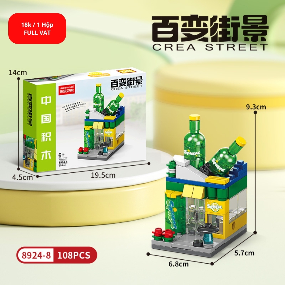 Bộ Đồ Chơi Lắp Ghép Mô Hình Cửa Hàng Cửa Hàng Sprite - 108pcs - Full Box - Sku : LG-8924-8 ( VAT 001-11-11) - K120-T1-S8 - K120-T3-S8