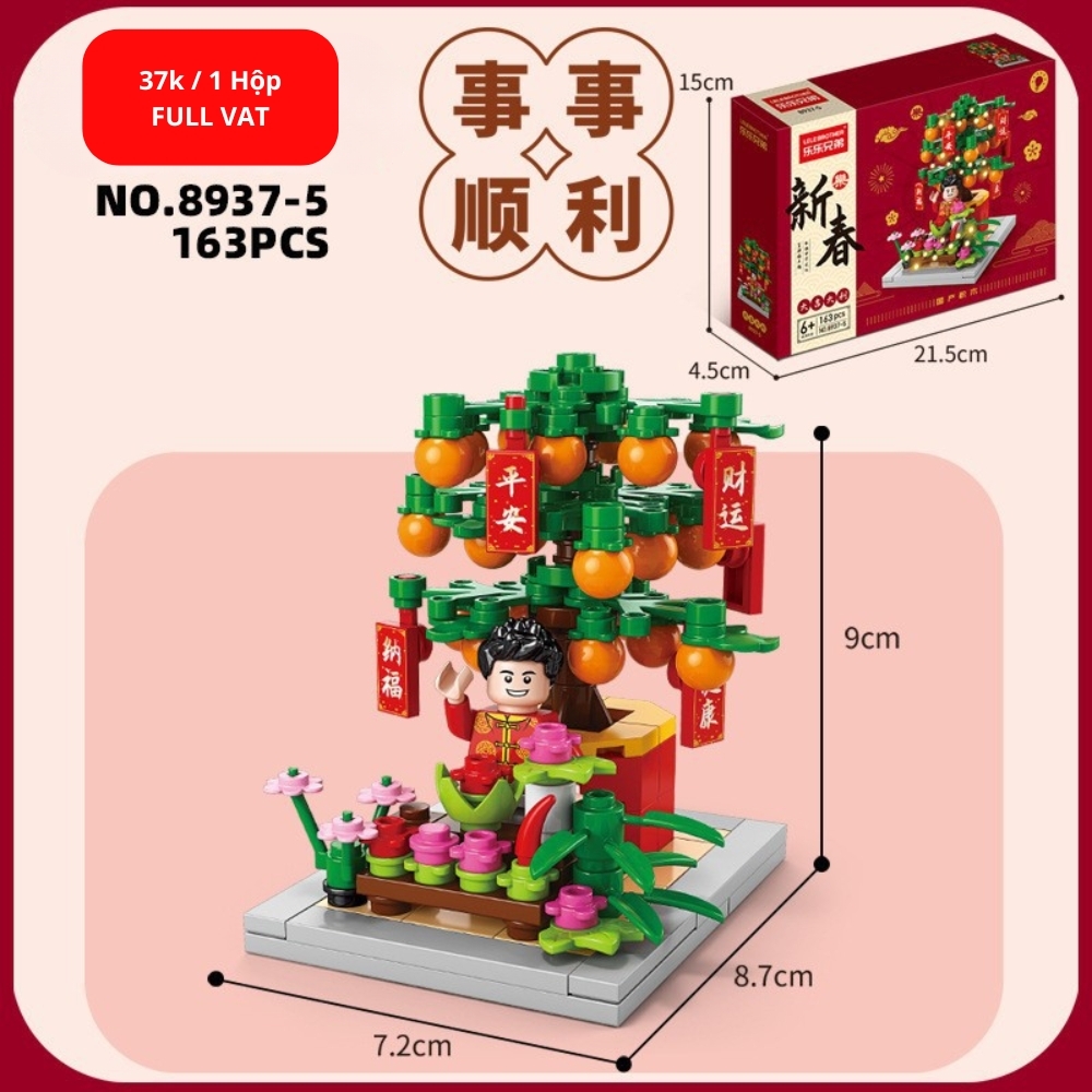 Bộ đồ chơi lắp ghép cây quất 163pcs. SKU: LG-8937-5 ( VAT 001-26-11 ) K122-T1-S11