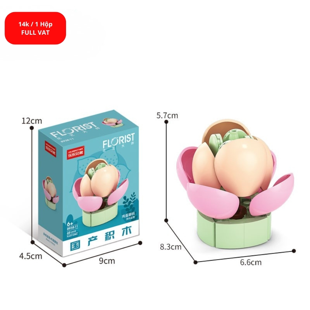 Bộ lắp ghéo Hoa 69pcs. SKU: LG-8938-11 ( VAT 001-06-11 ) K118-T1-S11