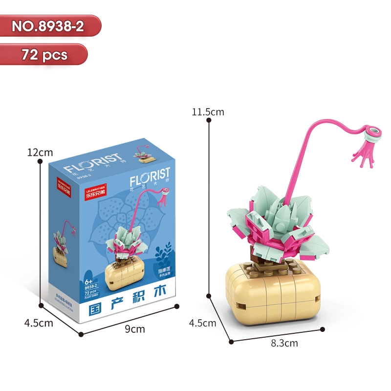Bộ lắp ghép hoa 72pcs SKU: LG-8938-2 ( VAT 001-06-11 ) K118-T1-S2