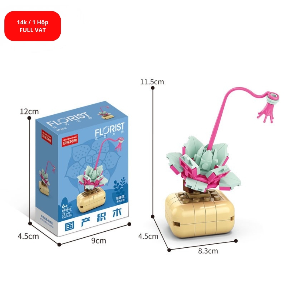 Bộ lắp ghép hoa 72pcs SKU: LG-8938-2 ( VAT 001-06-11 ) K118-T1-S2