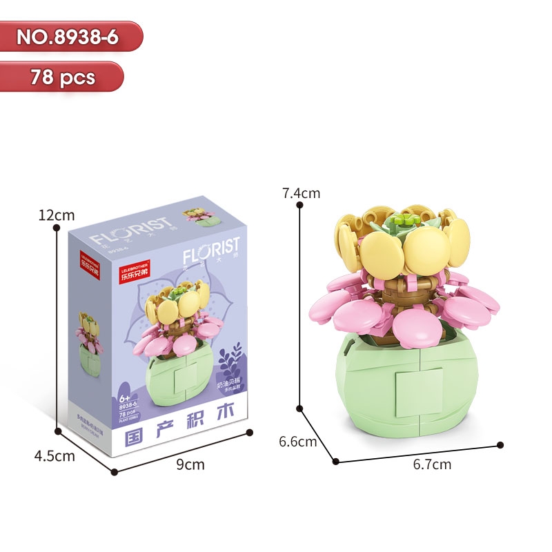 Bộ lắp ghép Hoa 78pcs . SKU: LG-8938-6 ( VAT 001-06-11 ) K118-T1-S6