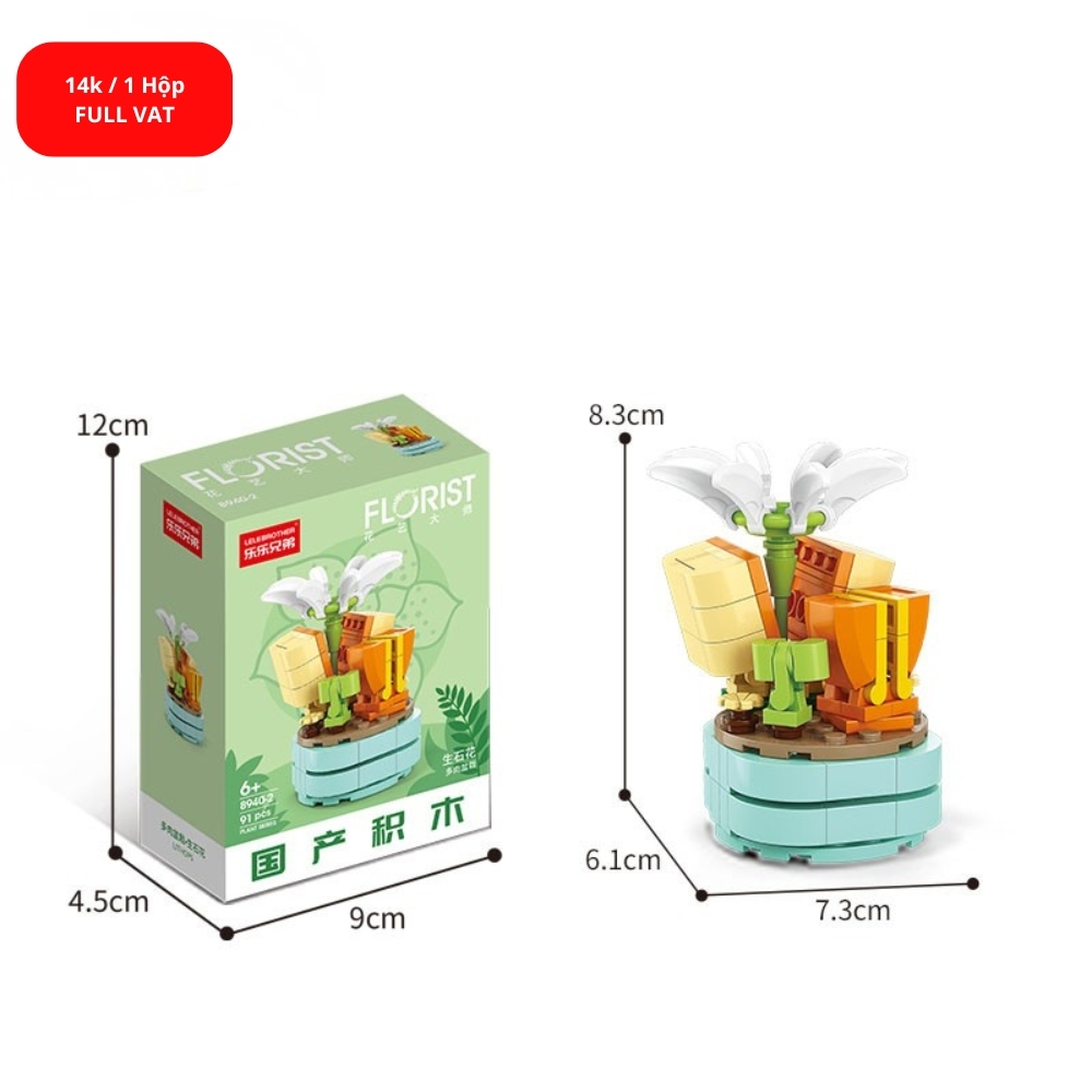 Bộ lắp ghép Hoa 91pcs . SKU: LG-8940-2 ( VAT 001-06-11 ) K130-T1-S2