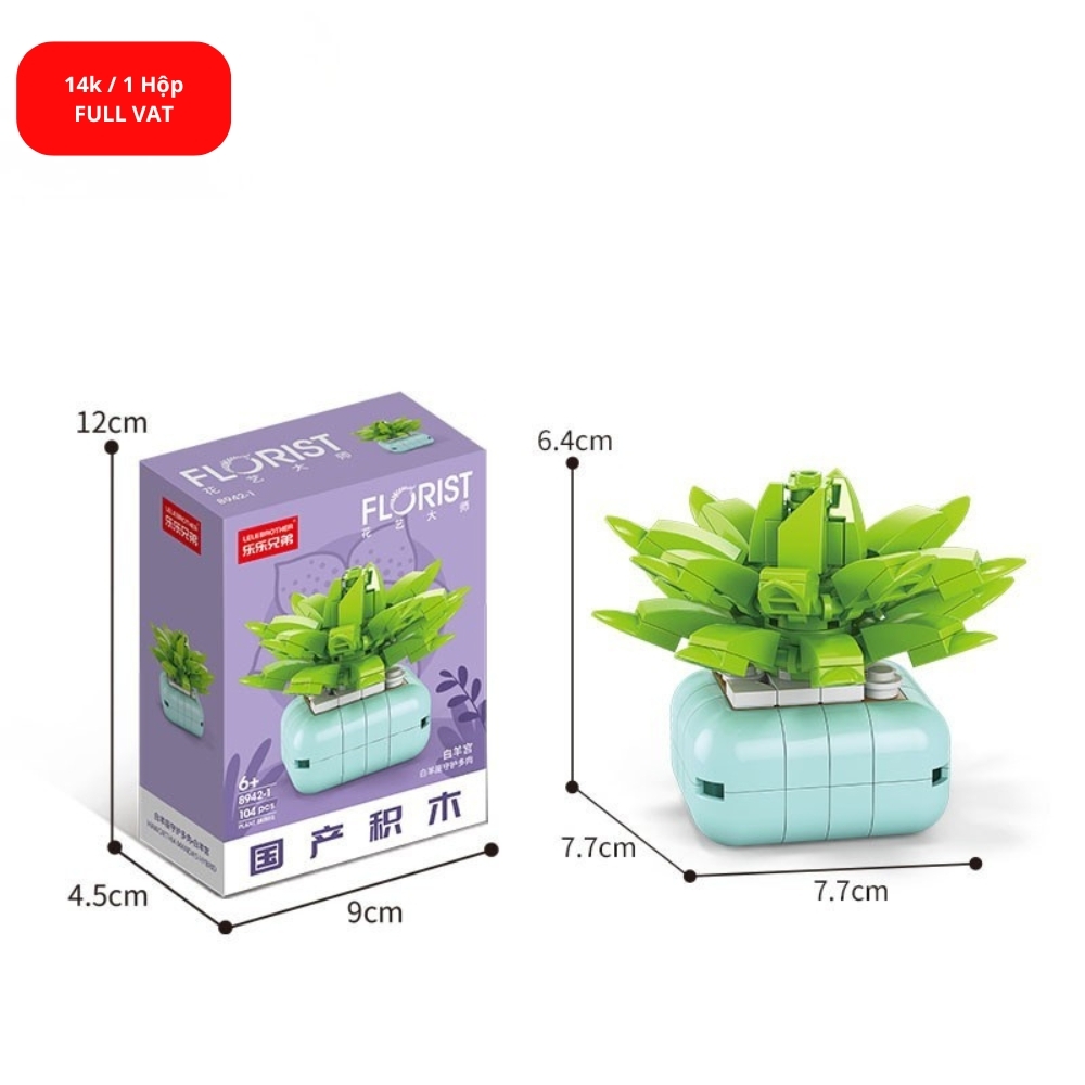 Bộ lắp ghép Hoa 104pcs. SKU: LG-8942-1 ( VAT 001-06-11 )K131-T1-S1