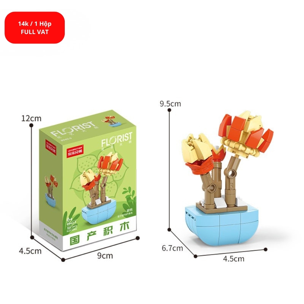 Bộ lắp ghép Hoa 101pcs. SKU: LG-8942-3 ( VAT 001-06-11 ) K131-T1-S3