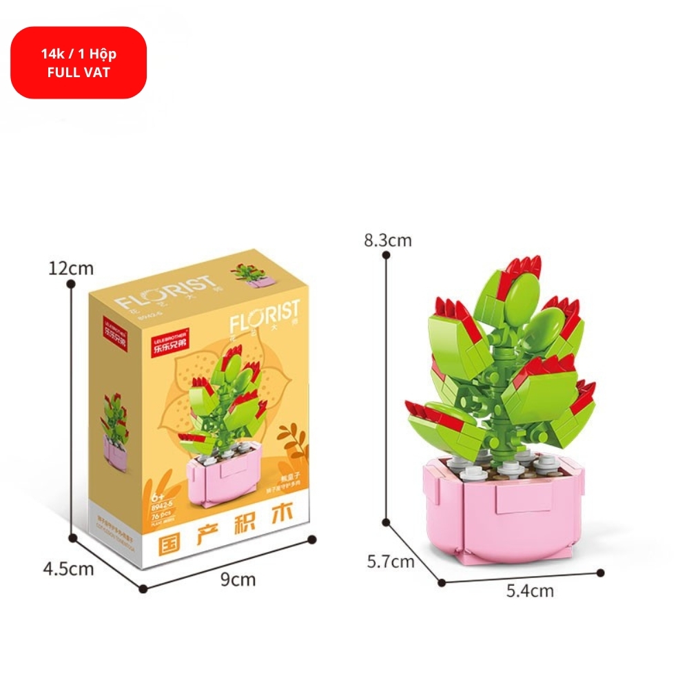 Bộ lắp ghép Hoa 76pcs. SKU: LG-8942-5 ( VAT 001-06-11 ) K131-T1-S5