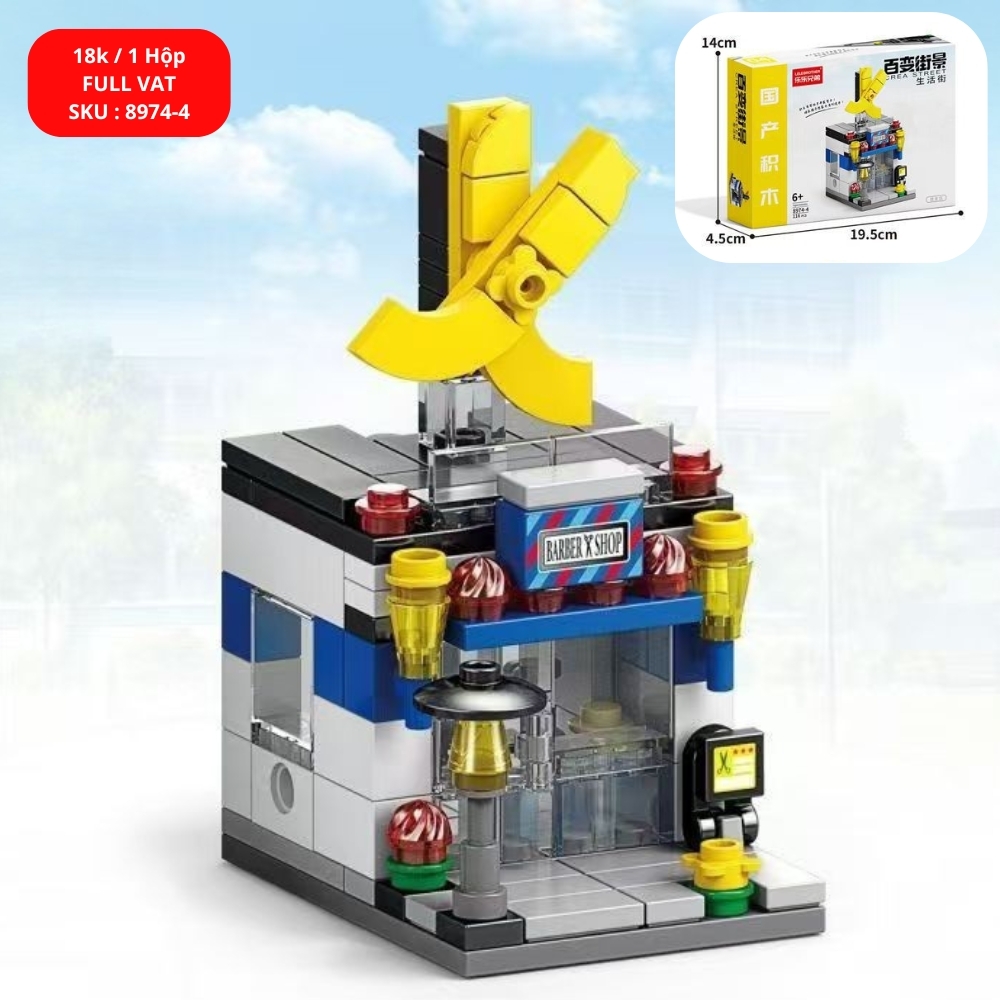 Đồ Chơi Lắp Ghép Lego Tiệm làm tóc - 116 hạt - Full Box - Sku : LG-8974-4 ( VAT 001-11-11 ) - K128-T1-S4