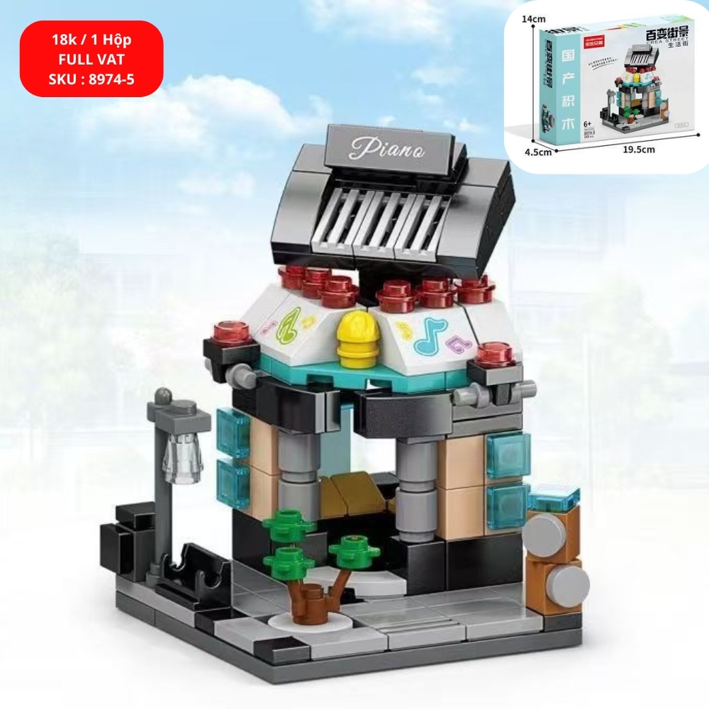 Đồ Chơi Lắp Ghép Lego Cửa hàng đàn piano - 145 hạt - Full Box - Sku : LG-8974-5 ( VAT 001-11-11 ) - K128-T1-S5