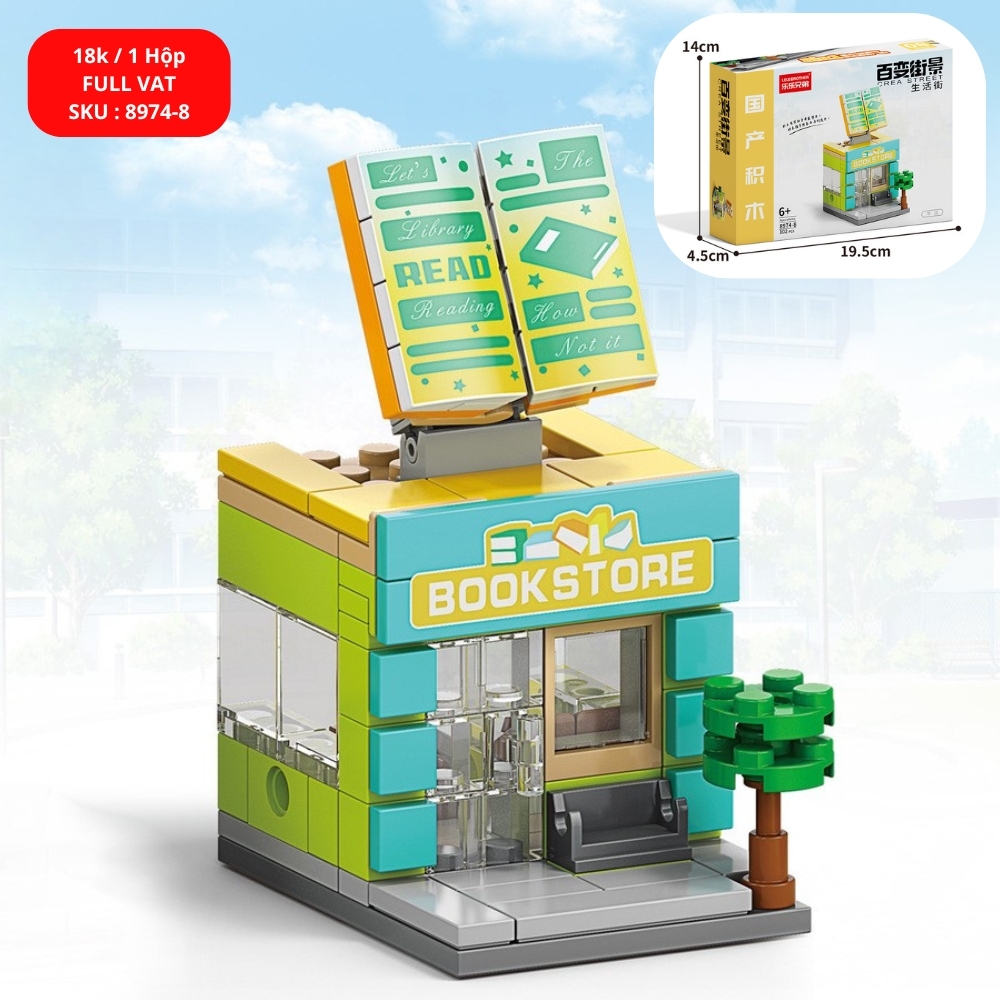 Đồ Chơi Lắp Ghép Lego Hiệu Sách - 102 hạt - Full Box - Sku : LG-8974-8 ( VAT 001-11-11 ) - K128-T1-S8