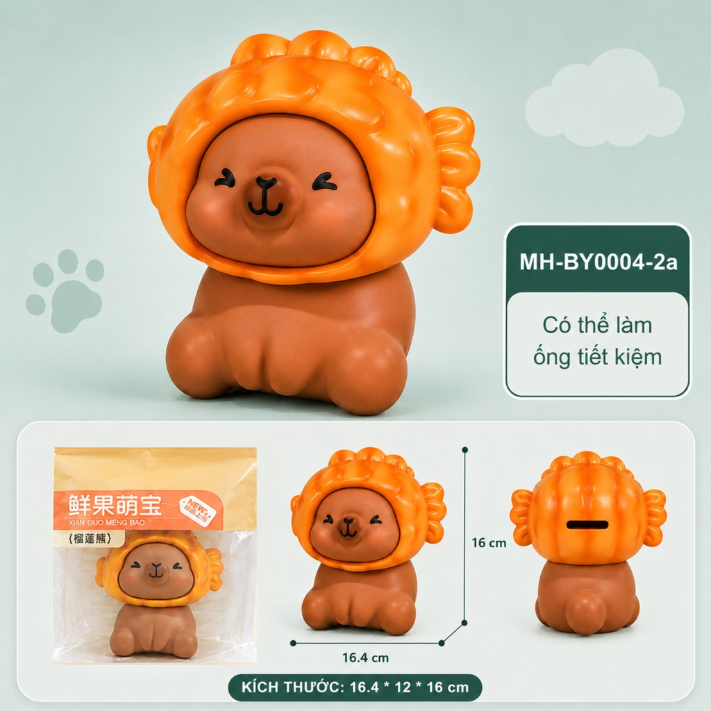 Mô Hình Các Con Vật Cosplay Món Ăn Cá Nướng size nhỡ KT 16.4*12*16 cm - SKU : MH-BY0004-2 - ( VAT : 002-09-80 )
