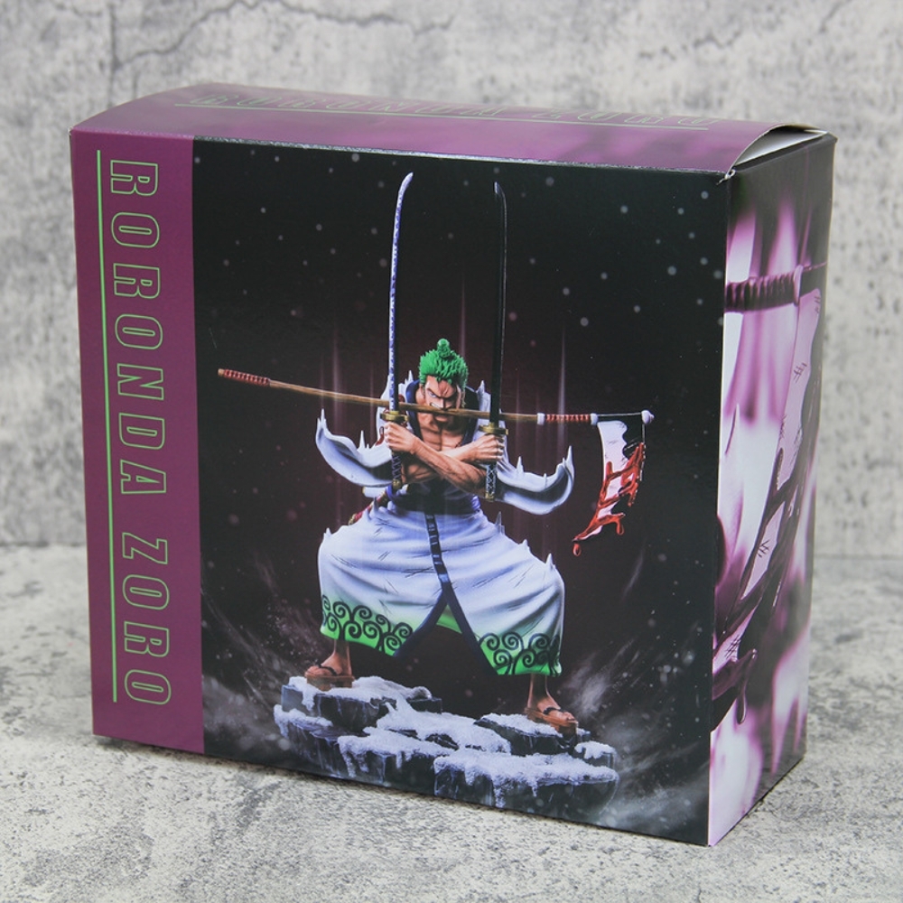 Hàng Cao Cấp - Mô Hình OnePiece Zoro wano ngậm liềm - Cao 33cm - nặng 450gram - Phụ kiện : Kiếm + liềm -  Figure OnePiece -  Full Box