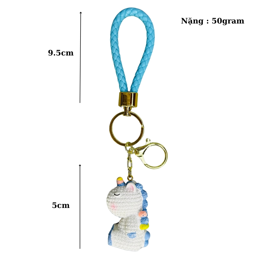 moc khóa ngựa xanh dương - Dây móc dài : 9.5cm - Mô Hình Cao : 5cm - Nặng : 50gram - No Box : bọc túi OPP