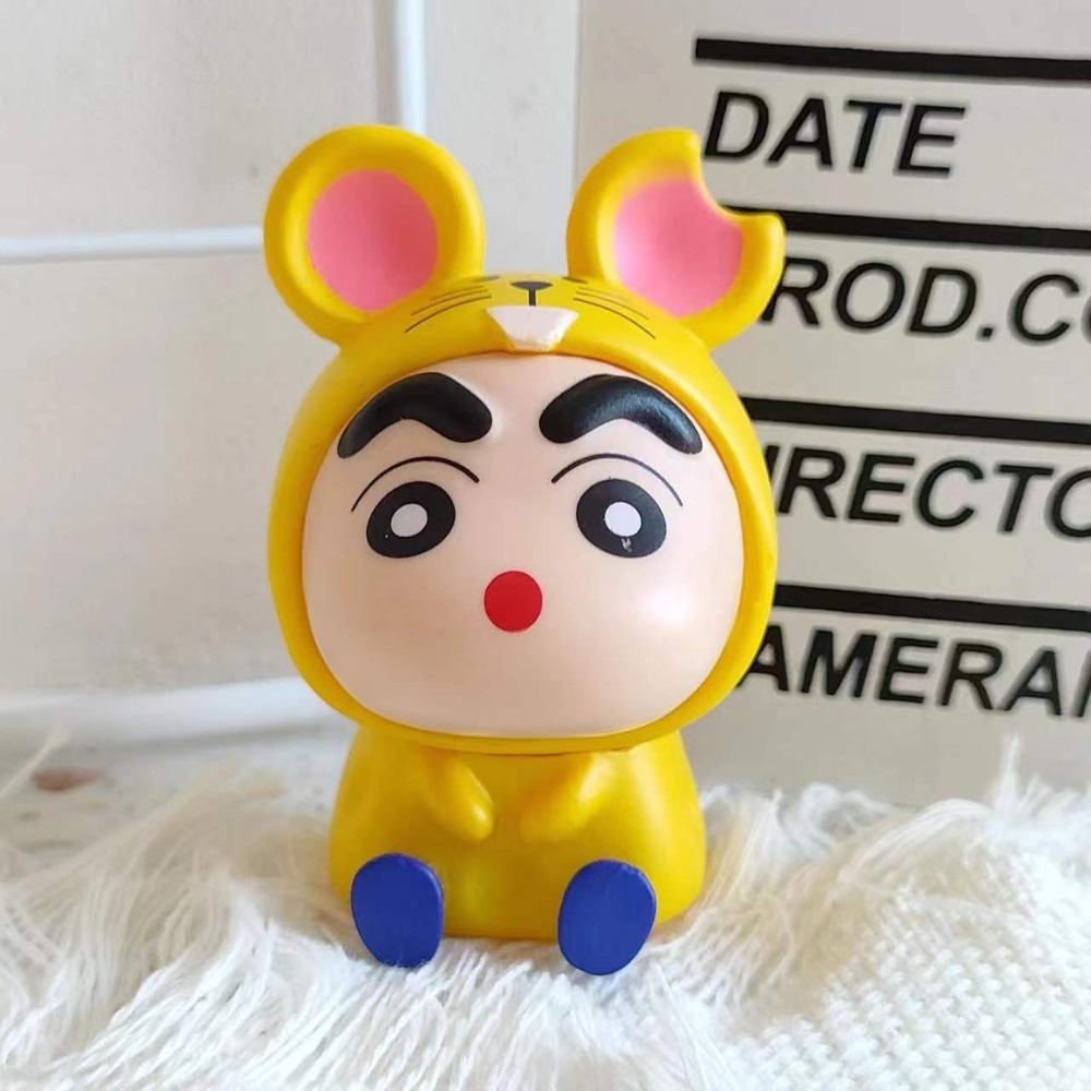 Mô Hình bộ 6 Shin bản A bộ 2 con giáp - Cao 6.5cm - nặng 300gram - Figure Cậu Bé Bút Chì - bọc túi OPP - Hộp Màu - Hm29 n3-k51-t1-s1