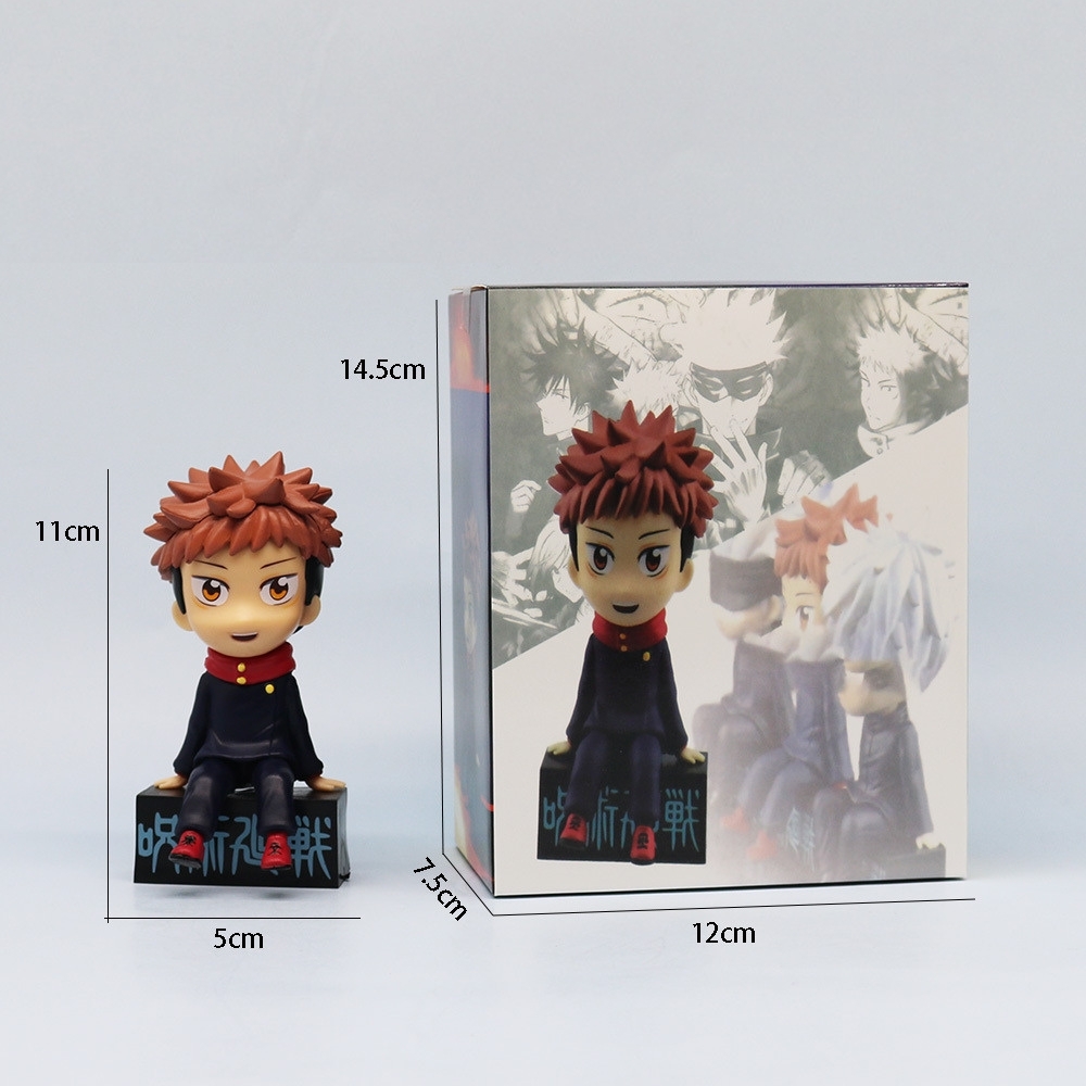 Mô Hình Itadori Yuji dáng ngồi - Cao 11cm - nặng 100gram - Box màu  : bọc túi OPP - Figure anime Jujutsu Kaisen - N1-K39-T3-S1