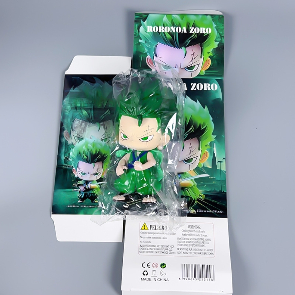 Mô Hình OnePiece Zoro AI chibi dáng đứng cầm kiếm - cao 16cm - nặng 270gram - Hộp Màu - Figure One Piece N1 - K52 - T1- S3