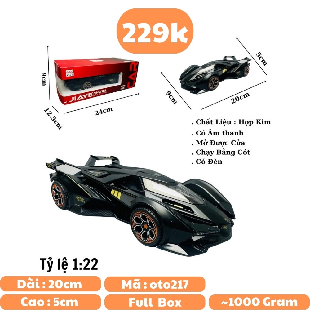 Mô Hình Xe ferrari F1 đen 1:22 Hợp kim - Có tiếng - đèn pha sáng - Dài 20cm - rộng 9cm - cao 5cm - nặng ~ 700gram - FULL BOX : box màu SKU : oto217 - N3-K8-T5-S4