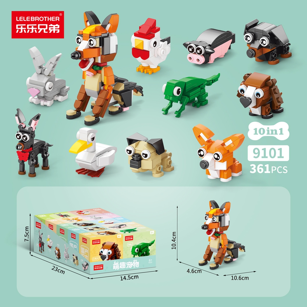 Combo 5 Bộ Lắp Ghép Mô Hình Động Vật 26pcs. SKU: LG-9101-8 ( VAT 001-C5-11 )K135-T1-S8