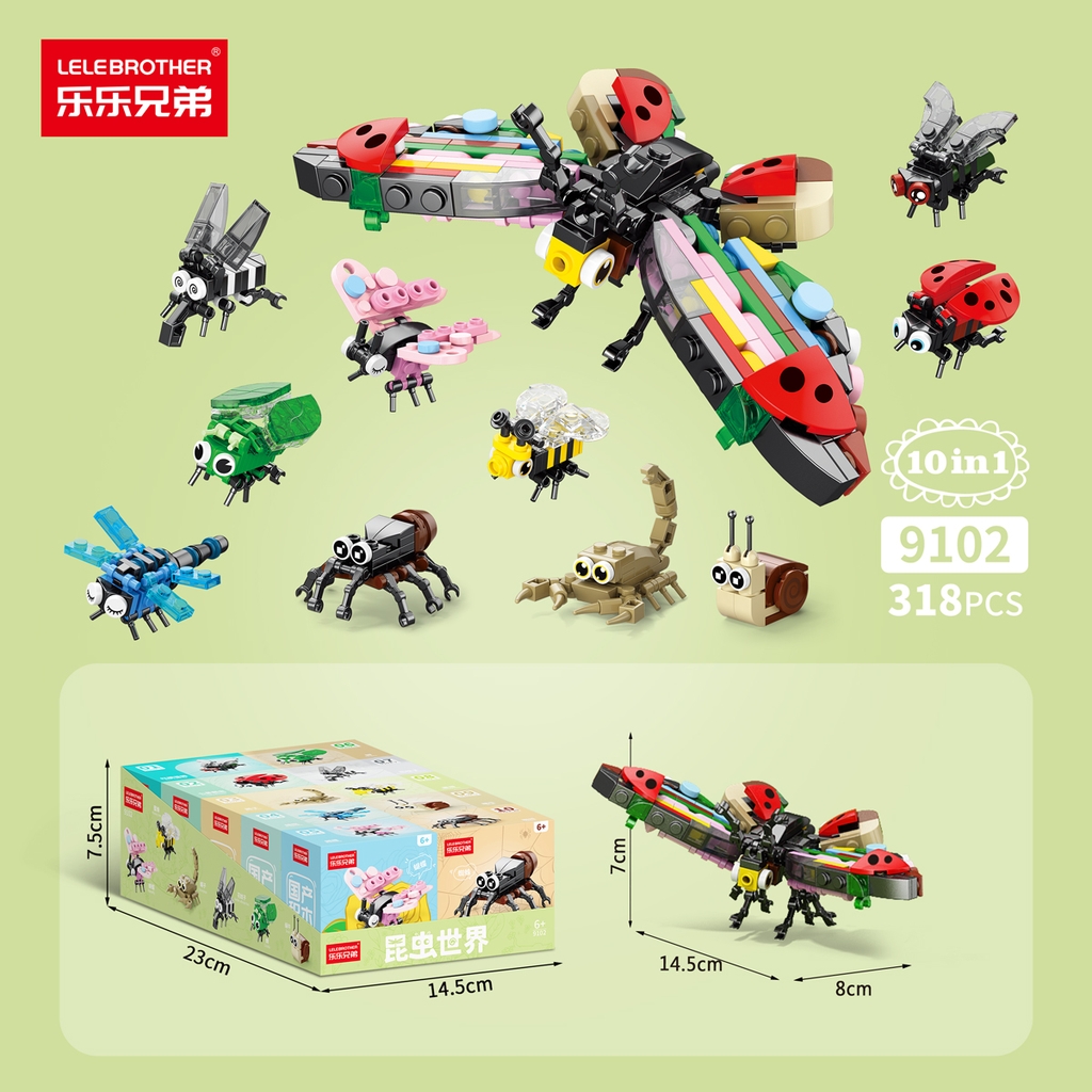 Combo 5 Bộ Lắp Ghép Mô Hình Côn Trùng 26pcs. SKu: LG-9102-7-( VAT 001-C5-11 ) - K136-T2-S17