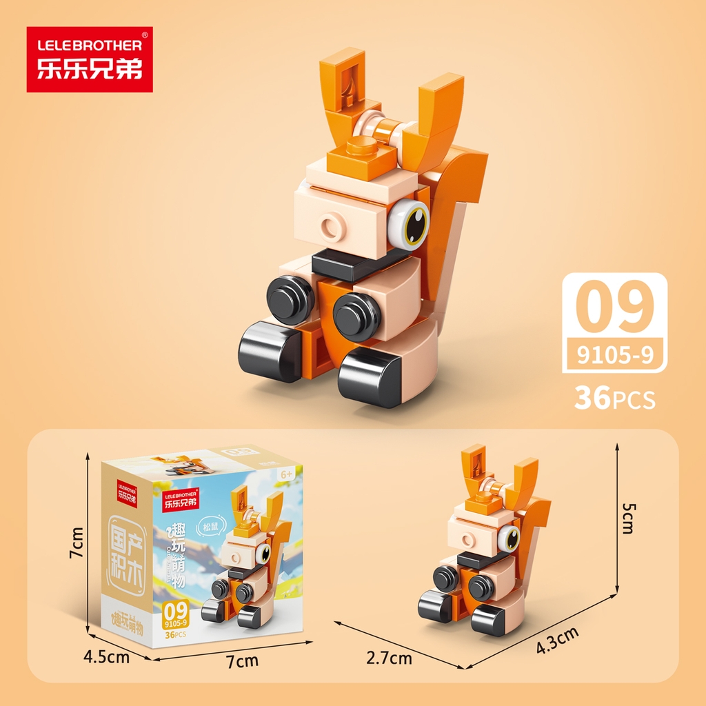 Combo 10 Mẫu Bộ Lắp Ghép Mô Hình Động Vật - (10 Mẫu nhỏ lắp thành 1 mẫu to) - SKU:  LG-9105 ( VAT 001-C10-30 ) - K94-T2-S1-2-3-4