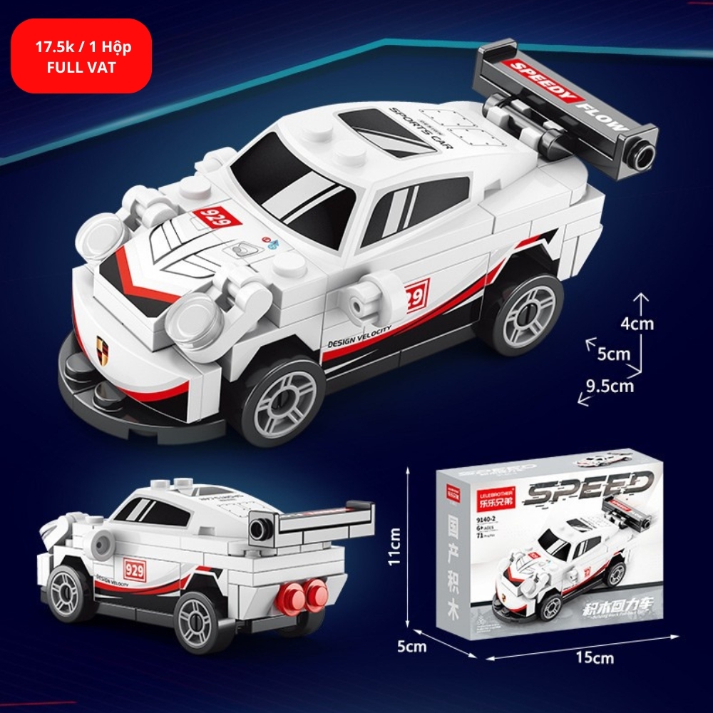 Lắp Ghép  Xe Đua Màu Trắng 71 PCS - SKU LG-9140-2 - (VAT 001-07-11) K123-T2-S2