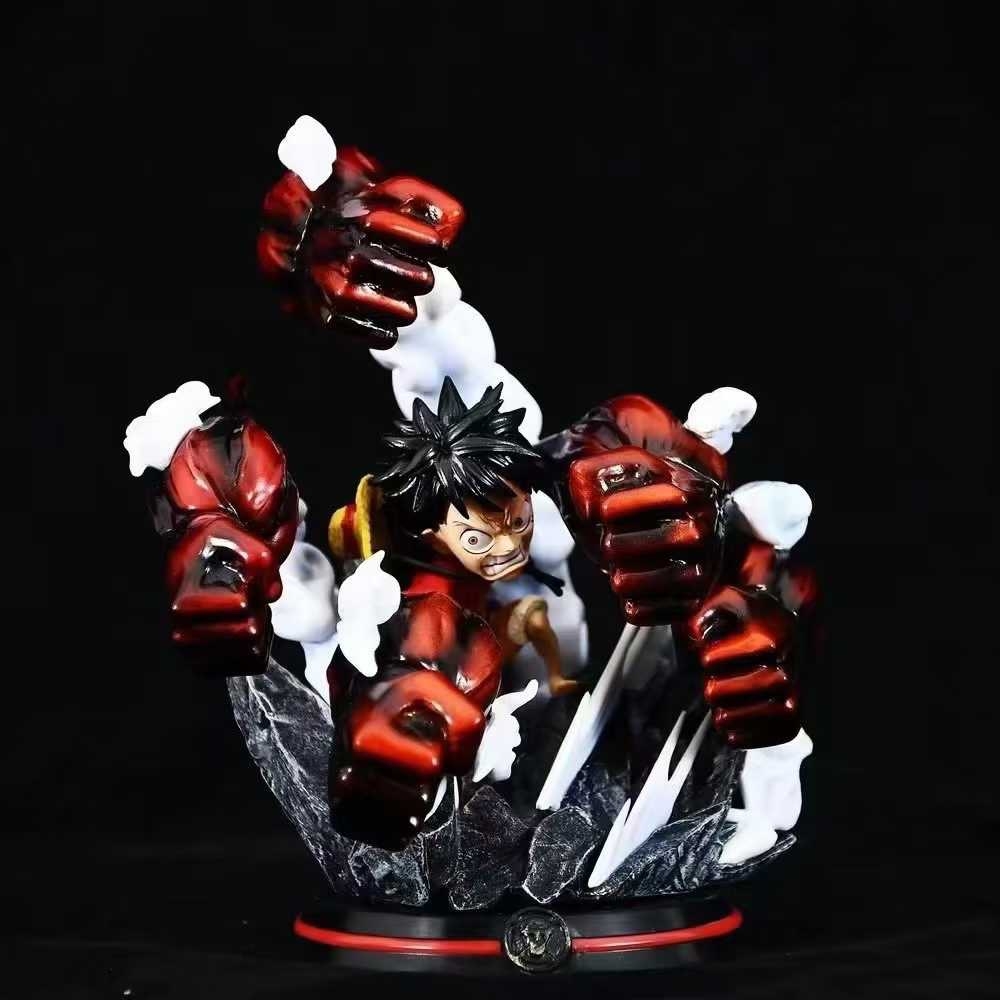 Mô Hình One Pieace Luffy Haki 5 đấm chiến đấu siêu ngầu cao 15cm nặng 550 gram -Full Box- SKU : OP411 -  (VAT 002-01-80) ( F - 9 )