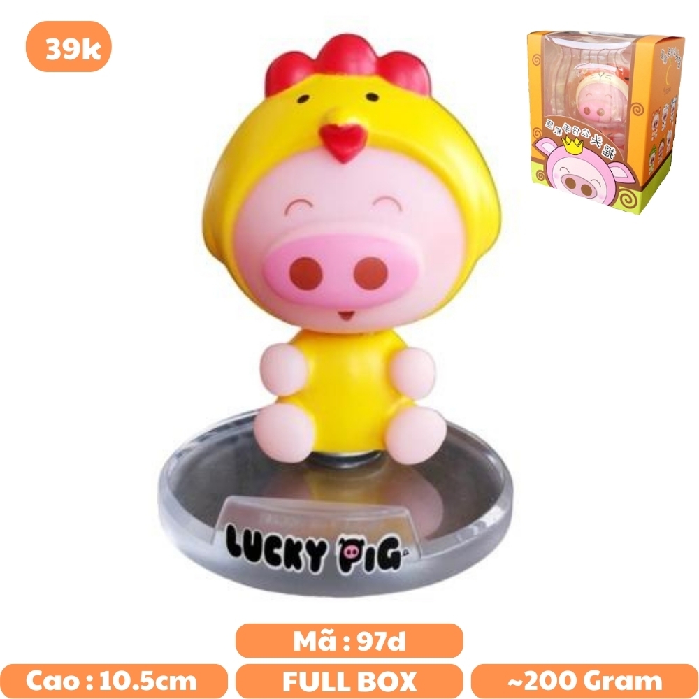 Mô Hình Lắc Đầu Lợn 12 con giáp siêu dễ thương - chicken . gà - Đế dính nam châm - Cao 10.5cm Nặng 200gram - Full Box - N3-K25-T1-S2