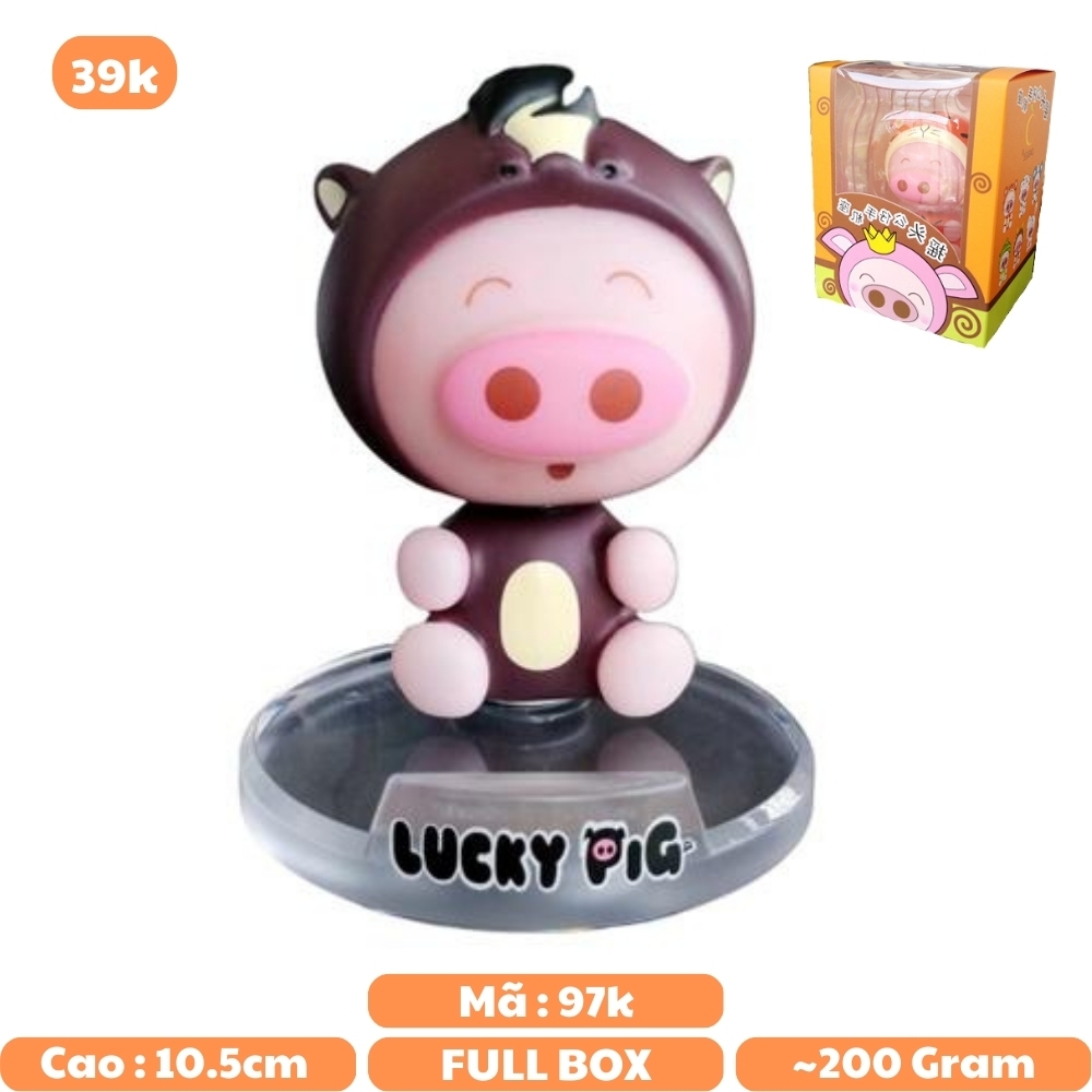 Mô Hình Lắc Đầu Lợn 12 con giáp siêu dễ thương - house . ngựa - Đế dính nam châm - Cao 10.5cm Nặng 200gram - Full Box - N3-K25-T1-S1